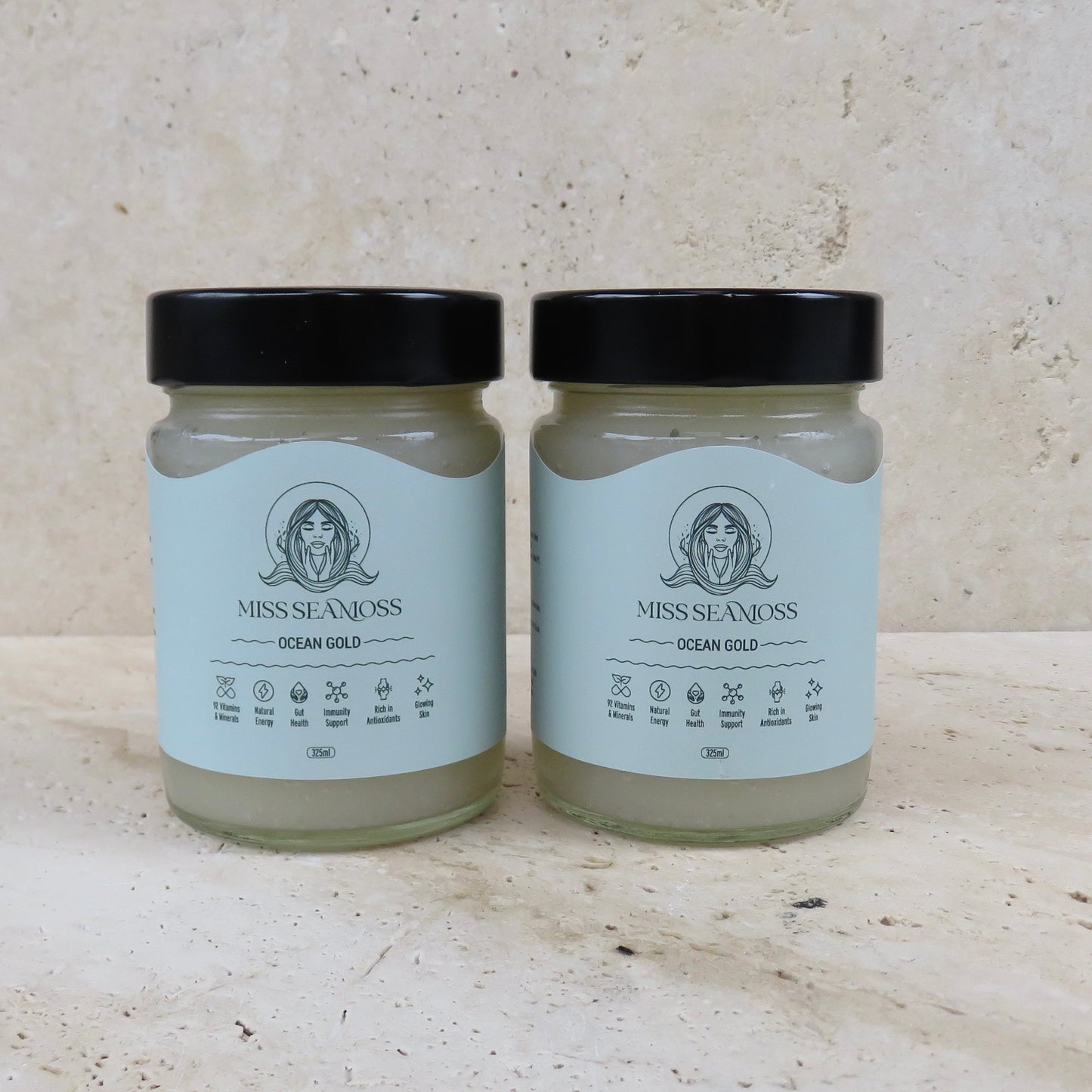 Double the goodness Ocean Gold Sea moss 325ml bundle